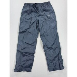 Umbro Track Pants Men's Medium Gray Ankle Zip Elastic Waist Lined Windbreaker